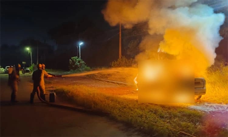 Mangalore: Moving car catches fire; driver escapes safely