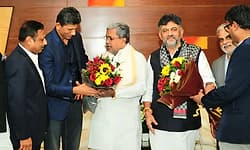 KSCA president Prasad and team meet Karnataka CM, DCM; visit Belagavi stadium