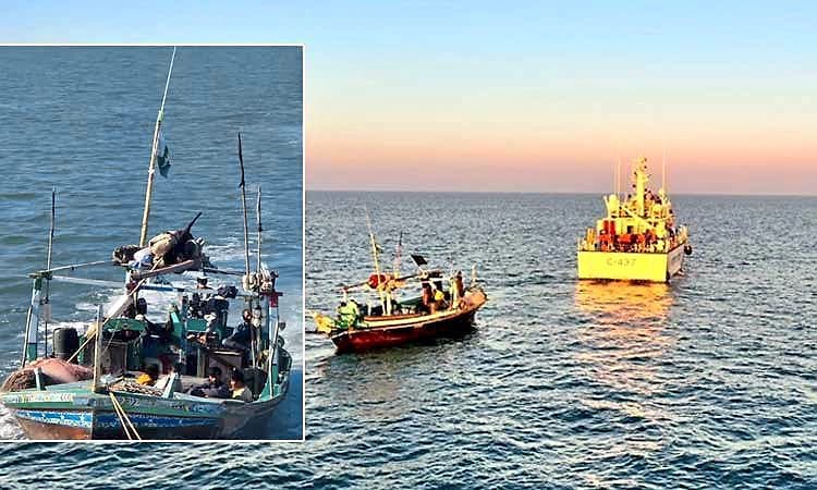 ಭಾರತೀಯ ಜಲಪ್ರದೇಶಕ್ಕೆ ಅಕ್ರಮ ಪ್ರವೇಶ... ಪಾಕ್ ದೋಣಿ ವಶ, 11 ಸಿಬ್ಬಂದಿ ಬಂಧನ