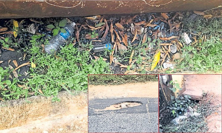 ಕುಂಜಿಬೆಟ್ಟು-ಬೀಡಿನಗುಡ್ಡೆ ರಸ್ತೆ ಚರಂಡಿ ಅವ್ಯವಸ್ಥೆ ಆಗರ