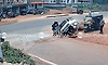 Woman seriously injured after Omni car runs over pedestrians in Belthangady