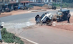 Woman seriously injured after Omni car runs over pedestrians in Belthangady