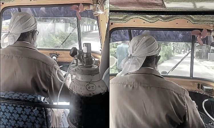Viral Video: ಮೂಗಿಗೆ ಆಕ್ಸಿಜನ್ ಪೈಪ್ ಸಿಕ್ಕಿಸಿಕೊಂಡು ಆಟೋ ಓಡಿಸುತ್ತಿರುವ ಮುಂಬೈ ಚಾಲಕ