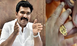 TN Minister Nirmal Kumar presents gold rings to newborns