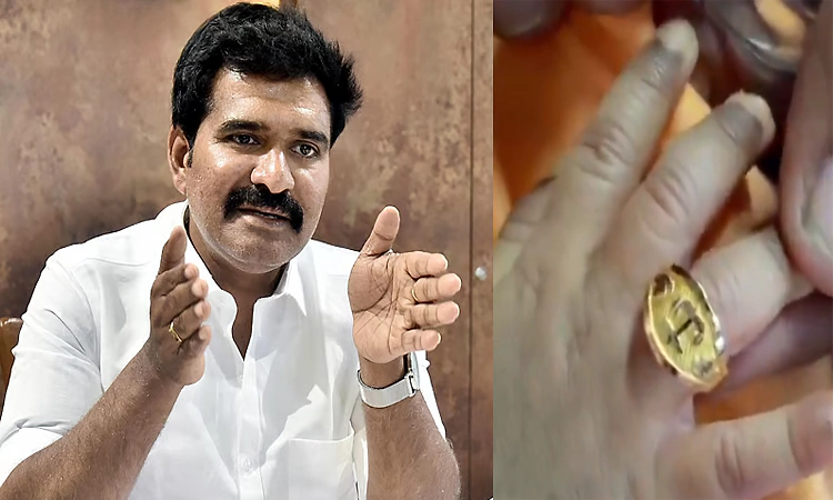 TN Minister Nirmal Kumar presents gold rings to newborns