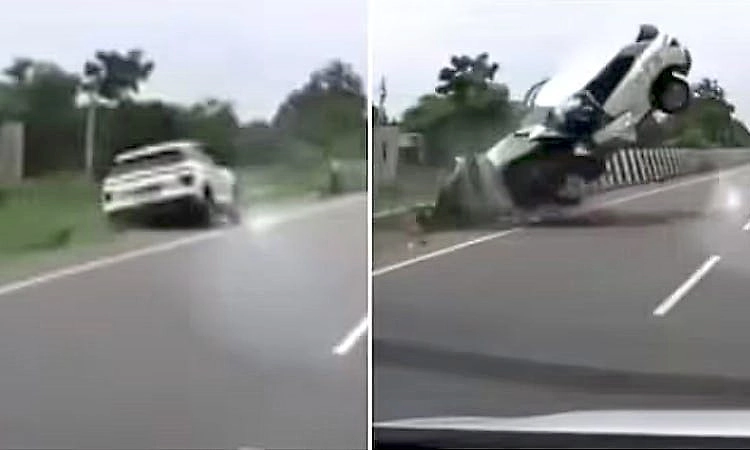 Video: ಕ್ಯಾಮೆರಾದಲ್ಲಿ ಸೆರೆಯಾಯ್ತು ಅತೀಕ್ ಅಹ್ಮದ್ ಪುತ್ರನ ಕಾರು ಅಪಘಾತದ ಭಯಾನಕ ದೃಶ್ಯ