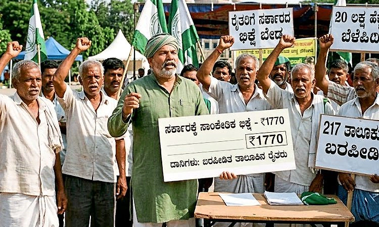 ಎಕರೆಗೆ 25000 ರೂ. ಬರ ಪರಿಹಾರ ಕೊಡಿ: ರೈತ ಸಂಘಟನೆಗಳು