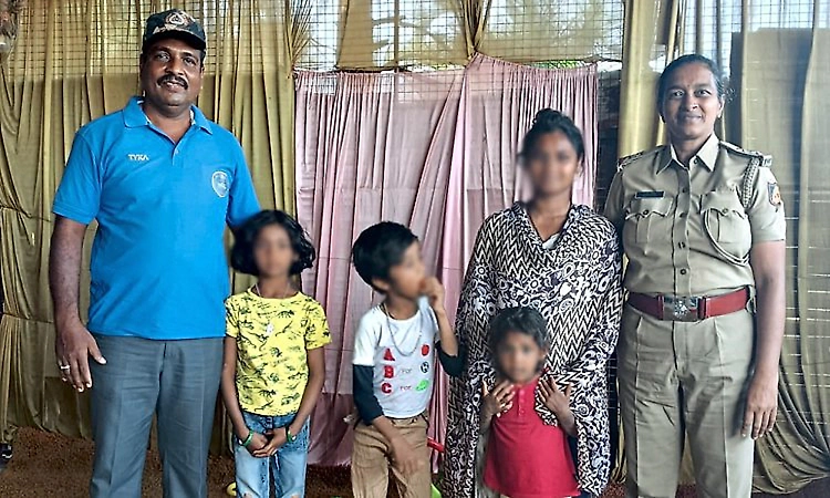 Police rescue woman and three children in Kundapura