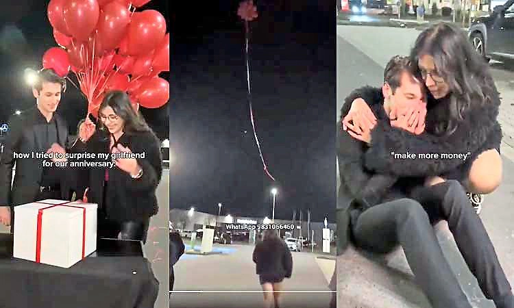 Video: ಪ್ರೇಯಸಿಗೆ ಸರ್‌ಪ್ರೈಸ್ ನೀಡಲು ಹೋಗಿ ಗಾಳಿಯಲ್ಲಿ ಹಾರಿ ಹೋಯ್ತು ಲಕ್ಷಾಂತರ ಹಣ...