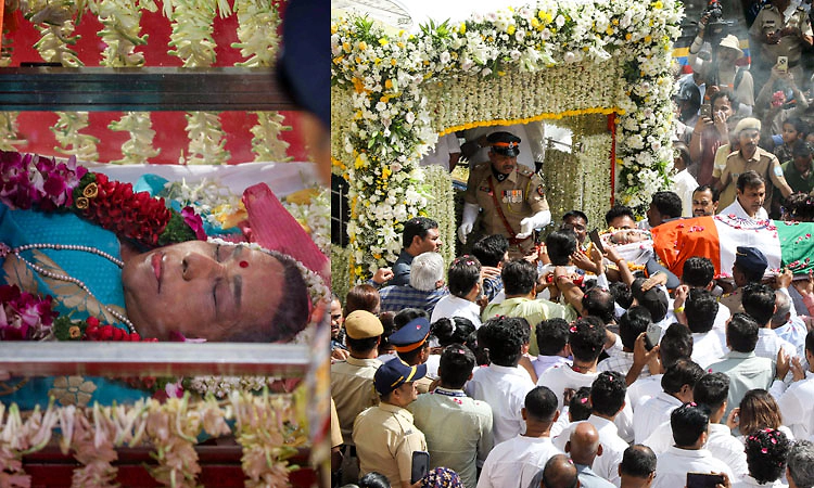 ಸ್ವರ ಸಾಮ್ರಾಜ್ಞಿ ಆಶಾ ಭೋಸ್ಲೆ ಪಂಚಭೂತಗಳಲ್ಲಿ ಲೀನ; ಸಾವಿರಾರು ಅಭಿಮಾನಿಗಳಿಂದ ಅಂತಿಮ ನಮನ