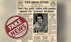 Fact Check: "ಚಿನ್ನ ಕೊಳ್ಳಬೇಡಿ' ಎಂಬ ಇಂದಿರಾಗಾಂಧಿ ಕರೆ ಸುಳ್ಳು! 