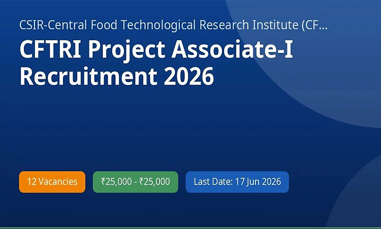 Vacancy: ಕೇಂದ್ರೀಯ ಆಹಾರ ತಾಂತ್ರಿಕ ಸಂಶೋಧನಾ ಸಂಸ್ಥೆ-ಹಲವು ಹುದ್ದೆಗಳಿಗೆ ಅರ್ಜಿ ಆಹ್ವಾನ
