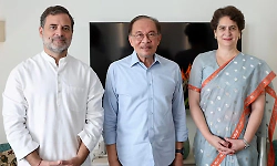 Rahul, Priyanka Gandhi meet Malaysian PM Anwar Ibrahim over breakfast