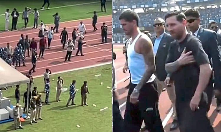 ಹತ್ತೇ ನಿಮಿಷಕ್ಕೆ ತೆರಳಿದ ಮೆಸ್ಸಿ..: ಕೋಲ್ಕತ್ತಾ ಸ್ಟೇಡಿಯಂನಲ್ಲಿ ಅಭಿಮಾನಿಗಳಿಂದ ದಾಂಧಲೆ