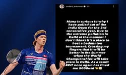 Pollution forced me to pull out of India Open: World No.3 Antonsen
