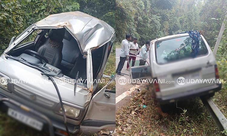 ಅರಂತೋಡು: ಚಾಲಕನ ನಿಯಂತ್ರಣ ತಪ್ಪಿ ಓಮ್ನಿ ಪಲ್ಟಿ; ಮಗು ಸೇರಿ ನಾಲ್ವರಿಗೆ ಗಾಯ