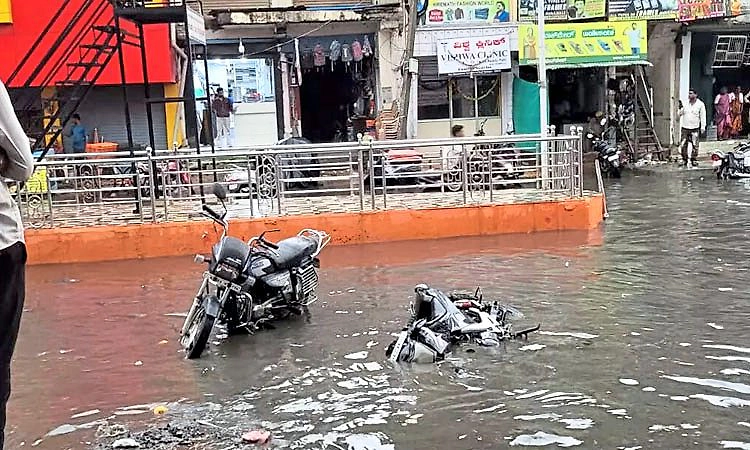 ಬೇಸಿಗೆ ಹಿಂದಿಕ್ಕಿ ಸುರಿದ ಮಳೆ: ಶಹಾಪುರ ನಗರದಲ್ಲಿ ಮಳೆಯಬ್ಬರ