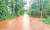Mud-covered Indira Nagar road causes hardship for commuters in Haleangadi