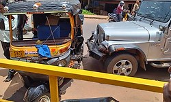 ಸೋಮಂತಡ್ಕ: ರಿಕ್ಷಾ -ಜೀಪ್ ಢಿಕ್ಕಿ; ರಿಕ್ಷಾ ಚಾಲಕ ಗಾಯ