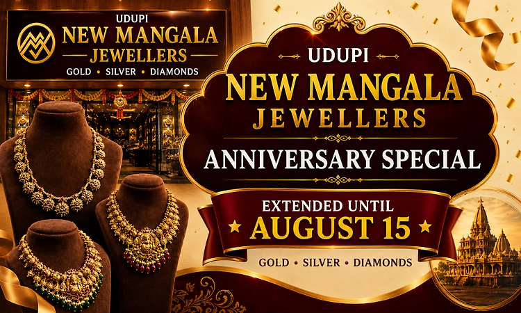 Udupi: New Mangala Jewellers anniversary offers extended until August 15