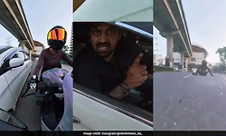 Gurugram woman biker hit by car after asking driver to keep distance