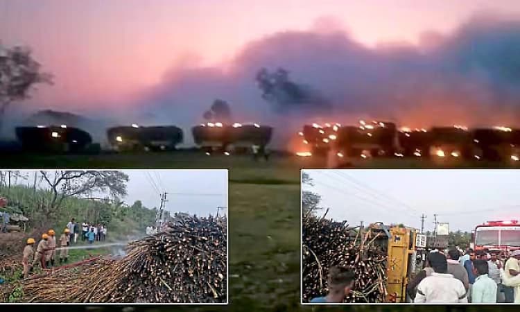 CM Siddaramaiah orders probe after sugarcane-laden tractors set ablaze in Bagalkote