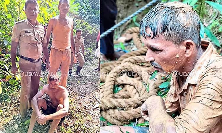 Karkala: Man rescued after falling into 30-foot well and slipping into 20-foot tunnel