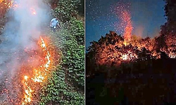 Fire breaks out on hillock in Mundaje, rubber plantation damaged