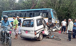 Omni driver killed in KSRTC bus collision near Honnavar