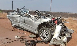 Three reserve police officers killed in accident near Challakere