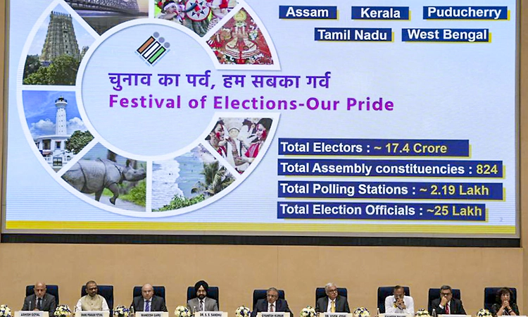 EC announces election schedule for 4 states, Puducherry; two-phase polling in West Bengal