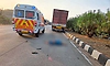 Woman dies, son injured in container truck accident on nh-48 near kittur