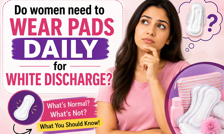 Do women need to wear pads daily for white discharge? 