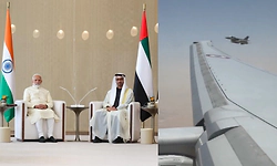 F-16 aircraft escorts PM Modi's plane in UAE airspace