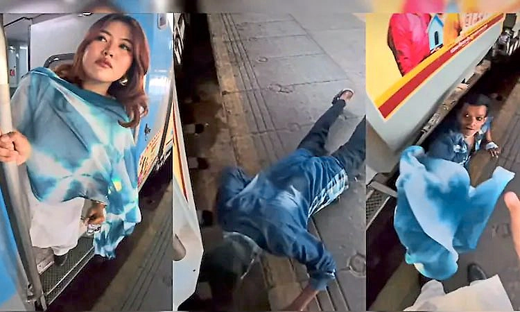 ಇಂಡೋನೇಷ್ಯಾ ಮಹಿಳೆಯ ದುಪ್ಪಟ್ಟಾ ಉಳಿಸಲು ಹಳಿ ಮೇಲಕ್ಕೆ ಜಿಗಿದ ಭಾರತೀಯ-ವಿಡಿಯೋ ವೈರಲ್!