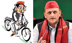 ಇಂಧನ ದರ ಏರಿಕೆ: ತನ್ನದೇ ಪಕ್ಷದ ಚಿಹ್ನೆ ತೋರಿಸಿ ಕೇಂದ್ರವನ್ನು ವ್ಯಂಗ್ಯವಾಡಿದ ಅಖಿಲೇಶ್ ಯಾದವ್