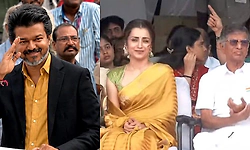 Chennai: ಸ್ವಾತಂತ್ರ್ಯ ದಿನಾಚರಣೆ ಕಾರ್ಯಕ್ರಮದಲ್ಲಿ ವಿಜಯ್‌ ಪೋಷಕರೊಂದಿಗೆ ಕುಳಿತ ತ್ರಿಶಾ