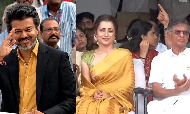 Chennai: ಸ್ವಾತಂತ್ರ್ಯ ದಿನಾಚರಣೆ ಕಾರ್ಯಕ್ರಮದಲ್ಲಿ ವಿಜಯ್‌ ಪೋಷಕರೊಂದಿಗೆ ಕುಳಿತ ತ್ರಿಶಾ