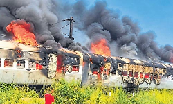 Three old train coaches gutted in fire; suspected drug use may have caused blaze