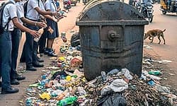 Sullia: Students litter roadside during school excursion
