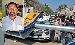 ಚಲಿಸುತ್ತಿರುವ ಕಾರಿನ ಮೇಲೆ ಬಿದ್ದ ಹೈ-ಮಾಸ್ಟ್ ಕಂಬ... ಸಮಾಜವಾದಿ ಪಕ್ಷದ ನಾಯಕ ದುರ್ಮರಣ