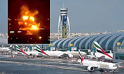 Drone attack on fuel tank near Dubai International Airport; flight operations temporarily halted