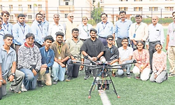 ನಿಟ್ಟೆ ಮೀನಾಕ್ಷಿ ತಾಂತ್ರಿಕ ವಿವಿ: ಹೈಡ್ರೋಜನ್‌ ಚಾಲಿತ ಡ್ರೋನ್‌ ಹಾರಾಟ ಯಶಸ್ವಿ