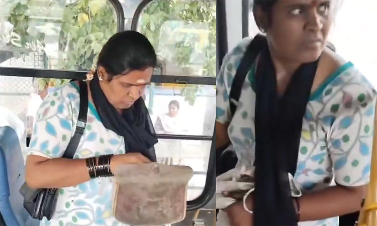 ಬಿಎಂಟಿಸಿ ಬಸ್‌ನಲ್ಲಿ ಕಂಡಕ್ಟರ್‌ ಬ್ಯಾಗ್‌ ಲಪಟಾಯಿಸಿದ ಮಹಿಳೆ!: ವಿಡಿಯೋ ವೈರಲ್‌