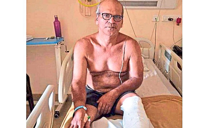 Aivarnadu: ಸ್ಕೂಟರ್‌ ಸವಾರನ ಕಾಲಿಗೆ ಗುಂಡಿನ ಚಿಲ್ಲು ತಾಗಿ ಗಾಯ