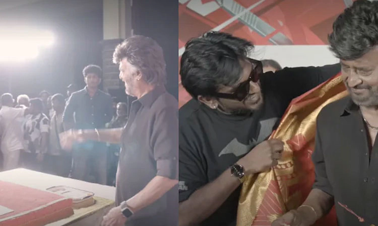 ಚಿತ್ರರಂಗದಲ್ಲಿ 51 ವರ್ಷ ಪೂರ್ಣಗೊಳಿಸಿದ ರಜಿನಿಕಾಂತ್: ʼಧರ್ಮನ್‌ʼ ಸೆಟ್‌ನಲ್ಲಿ ಸಂಭ್ರಮ