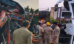 ಪಿರಿಯಾಪಟ್ಟಣದಲ್ಲಿ ಖಾಸಗಿ ಬಸ್–ಲಾರಿ ಮುಖಾಮುಖಿ: ನಾಲ್ವರು ಸ್ಥಳದಲ್ಲೇ ಸಾವು