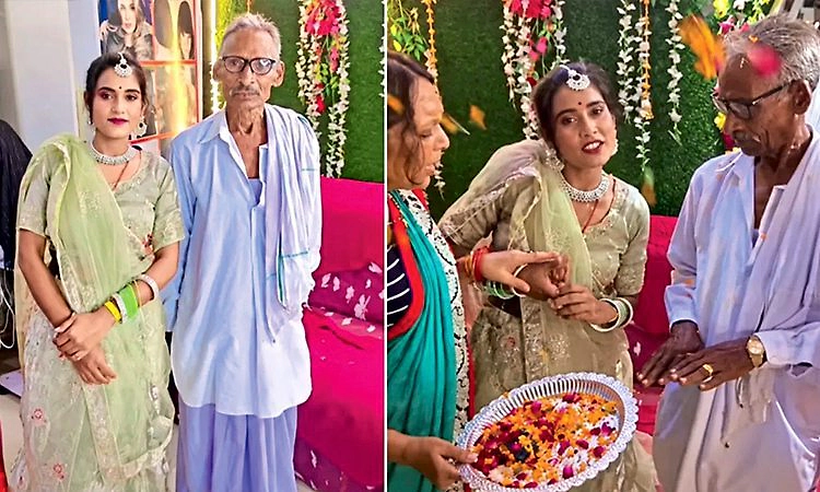ಒಂದು ವರ್ಷದ ಪ್ರೀತಿ; 75ರ ವೃದ್ಧನ ಜತೆ ಎಂಗೇಜ್‌ಮೆಂಟ್ ಮಾಡಿಕೊಂಡ 30ರ ಯುವತಿ!