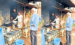 Gas shortage forces hotels in Karkala to switch to firewood stoves