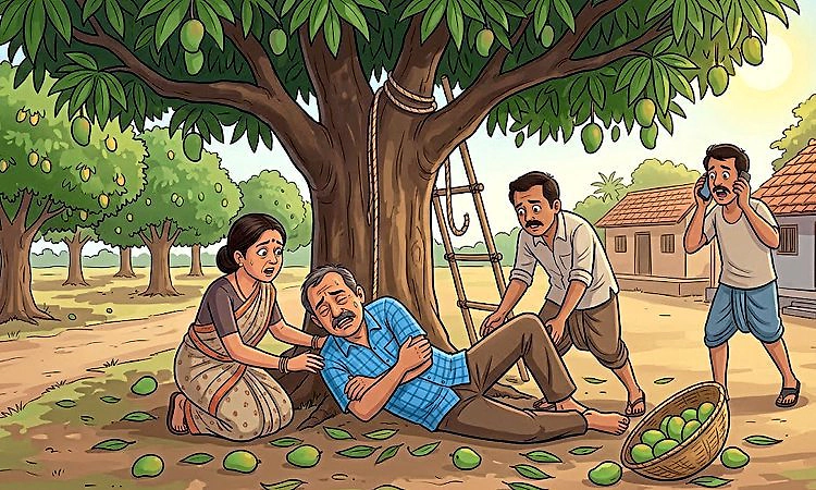 ಮಾವಿನ ಮರದಿಂದ ಬಿದ್ದು ಡಾಕ್ಟರ್‌ಗೆ ಗಂಭೀರ ಗಾಯ